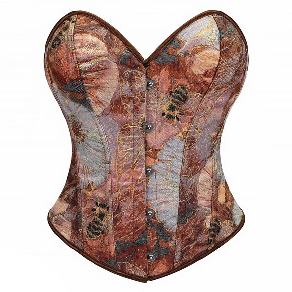 Other - 7659 Corset Top Plus Size Vintage Corset Lingerie Floral Boned Bustier Sexy